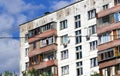 Industrialized apartment block in russia Royalty Free Stock Photo