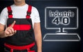 Industrie in german industry 4.0 and craftsman concept