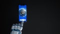 Industrie 4.0 - Humanoid Robot Hand Click Smartphone