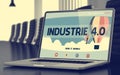 Landing Page of Laptop with Industrie 4.0 Concept. 3d