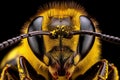 Industrious Bee closeup. Generate Ai