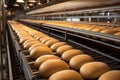 Industrious Bread bakery conveyor. Generate Ai