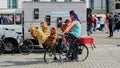 Bicycle Vendor sells Pretzels in Berlin Germany