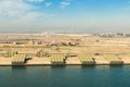 Industry along west side of Suez canal, Egypt Royalty Free Stock Photo