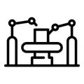 Industry assembly line icon, outline style