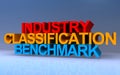 industry classification benchmark on blue Royalty Free Stock Photo