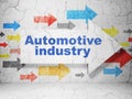 Industry concept: arrow with Automotive Industry on grunge wall background Royalty Free Stock Photo