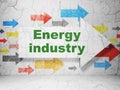 Industry concept: arrow with Energy Industry on grunge wall background Royalty Free Stock Photo