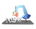 Industry 4.0 concept, 3D illustration