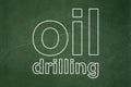 Industry concept: Oil Drilling on chalkboard background Royalty Free Stock Photo