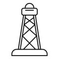 Industry derrick icon, outline style