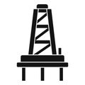 Industry derrick icon, simple style