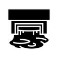 industry drainage system glyph icon vector illustration Royalty Free Stock Photo