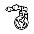 Industry earth pollution Icon Royalty Free Stock Photo