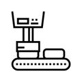 industry equipment cheese production line icon vector illustration