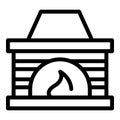 Industry furnace icon outline vector. Gas burning