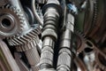 Industry gears engineering and industry or concepts such mechanical transmissions Royalty Free Stock Photo