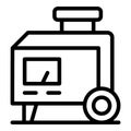 Industry generator icon outline vector. Power engine Royalty Free Stock Photo