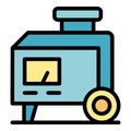 Industry generator icon vector flat Royalty Free Stock Photo