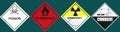 Industry - Hazard Warning Signs Royalty Free Stock Photo