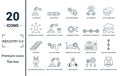 Industry 4.0 icon set. Include creative elements automation, data management, business intelligence, horizontal integration, osi