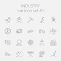 Industry icon set Royalty Free Stock Photo