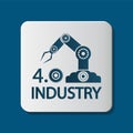 Industry 4.0 icon,Technology concept. illustration Royalty Free Stock Photo