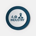 Industry 4.0 icon,Technology concept.vector illustration Royalty Free Stock Photo