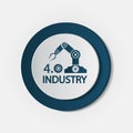 Industry 4.0 icon,Technology concept.vector illustration Royalty Free Stock Photo