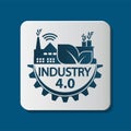Industry 4.0 icon,Technology concept.vector illustration Royalty Free Stock Photo