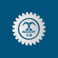 Industry 4.0 icon,Technology concept.vector illustration Royalty Free Stock Photo