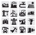 Industry icons Royalty Free Stock Photo