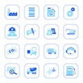 Industry icons - blue series Royalty Free Stock Photo