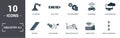 Industry 4.0 icons set collection. Includes simple elements such as Automation, Value Chain, Data Management, Autonomous, Cloud Royalty Free Stock Photo