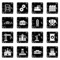 Industry icons set Royalty Free Stock Photo