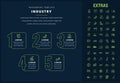 Industry infographic template, elements and icons. Royalty Free Stock Photo