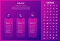 Industry infographic template, elements and icons. Royalty Free Stock Photo