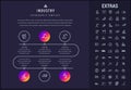 Industry infographic template, elements and icons. Royalty Free Stock Photo