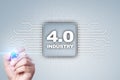 Industry 4.0. IOT. Internet of things. Smart manufacturing concept. Industrial 4.0 process infrastructure. background. Royalty Free Stock Photo