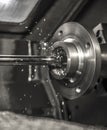 Industry lathe machine work Royalty Free Stock Photo