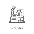 Industry linear icon. Modern outline Industry logo concept on wh