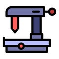 Industry milling machine icon color outline vector