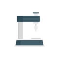 Industry milling machine icon flat isolated vector