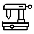 Industry milling machine icon, outline style