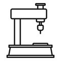 Industry milling machine icon, outline style