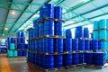 Industry oil barrels or chemical drums stacked.chemical tank.container of barrels