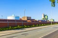 Industry park from roadside Royalty Free Stock Photo