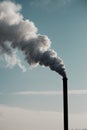 industry pipe with white smoke pollution. Royalty Free Stock Photo