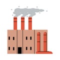 industry plant with three chimneys