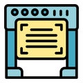 Industry press icon vector flat